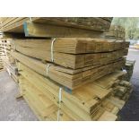 SMALL PACK OF TREATED HIT AND MISS TIMBER CLADDING BOARDS: 80CM-160CM LENGTH X 100MM WIDTH APPROX.