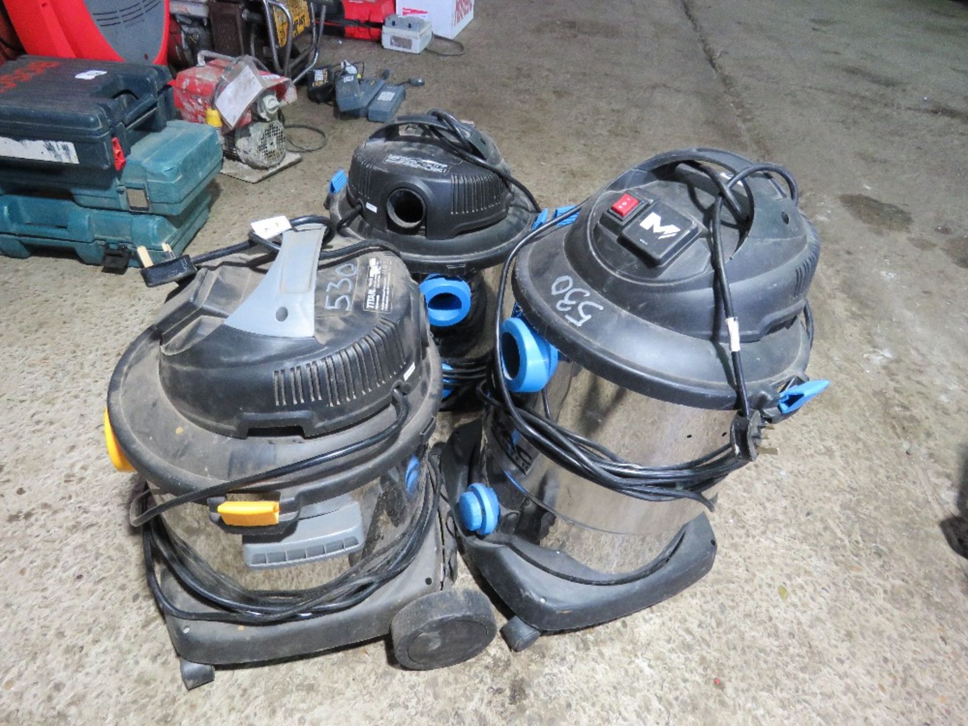 3NO 240VOLT VACUUM CLEANERS. THIS LOT IS SOLD UNDER THE AUCTIONEERS MARGIN SCHEME, THEREFORE NO V