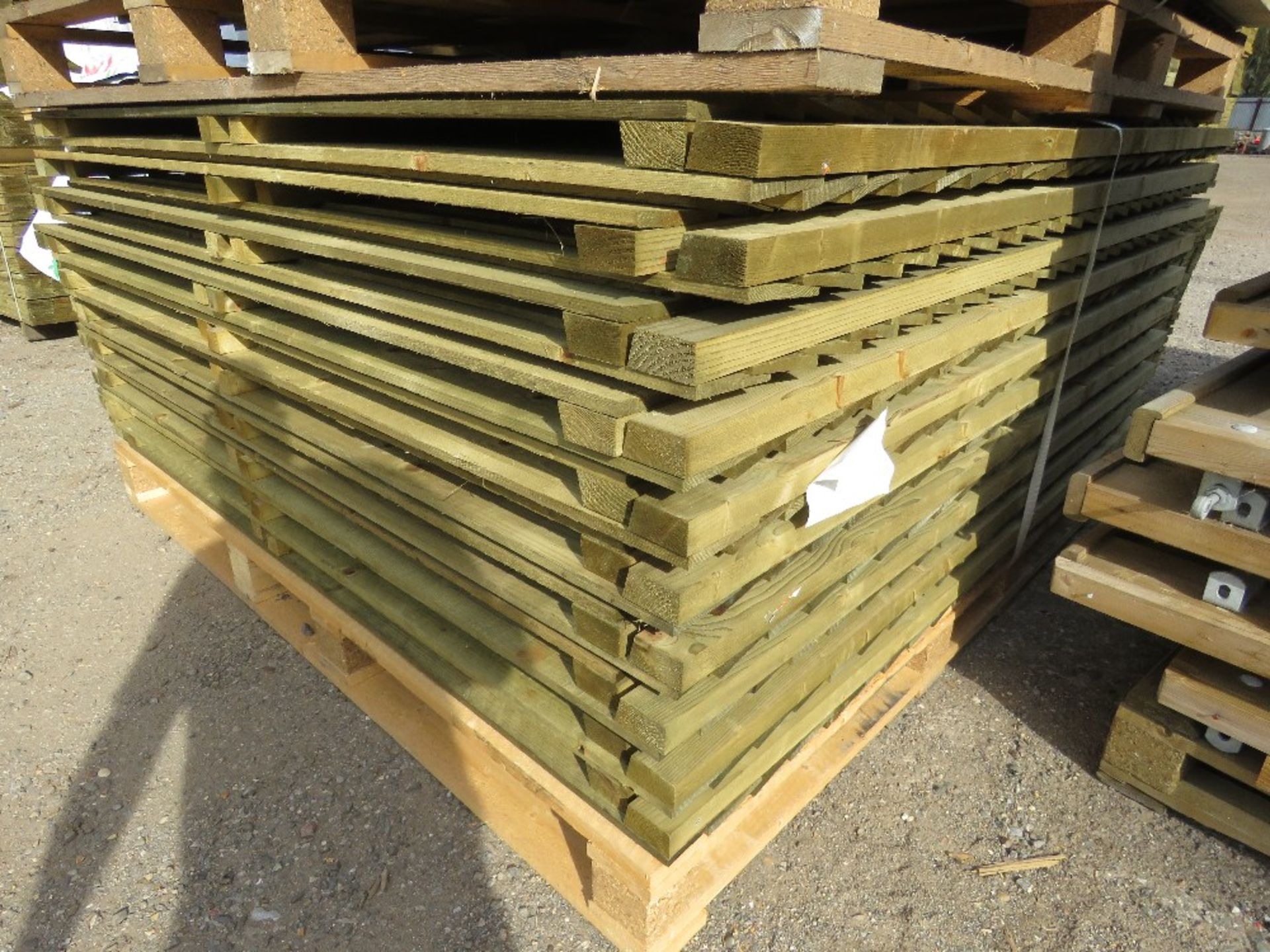 20NO FEATHER EDGE CLAD FENCING PANELS, PRESSURE TREATED, 1.8M X 1.83M APPROX. - Image 2 of 4