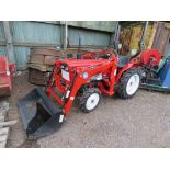 YANMAR YM1610D 4WD COMPACT AGRICULTURAL TRACTOR WITH REAR LINK ARMS AND UNUSED V2A FOREND LOADER WI