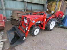 YANMAR YM1610D 4WD COMPACT AGRICULTURAL TRACTOR WITH REAR LINK ARMS AND UNUSED V2A FOREND LOADER WI