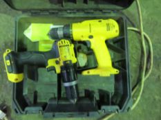 3X POWER TOOLS: BATTERY DRILL SET, DEWALT BATTERY DRILL AND BOSCH 240V JIGSAW. THIS LOT IS SOLD