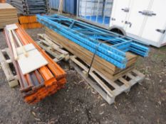 QUANTITY OF LIGHTWEIGHT RACKING UNITS, 3M HEIGHT X 600MM WIDTH WITH BEAMS AND BOARD SOURCED FROM COM
