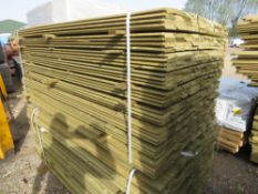 LARGE PACK OF PRESSURE TREATED SHIPLAP FENCE CLADDING TIMBER BOARDS. 1.73M LENGTH X 100MM WIDTH APPR