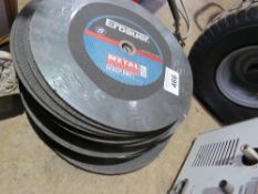 QUANTITY OF LARGE METAL CUTTING DISCS. SOURCED FROM SITE CLOSURE/CLEARANCE.