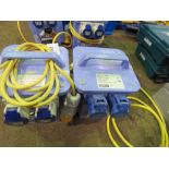 2 X TRANSFORMERS: 110VOLT-240VOLT. SOURCED FROM LOCAL BUILDING COMPANY LIQUIDATION.