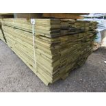 LARGE PACK OF PRESSURE TREATED FEATHER EDGE FENCE CLADDING TIMBER BOARDS. 1.80M LENGTH X 100MM WIDTH