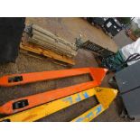 LONG BLADED PALLET TRUCK, 2M BLADES APPROX. THX9601.