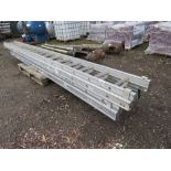 3 X ALUMINIUM LADDERS 12/14FT CLOSED APPROX. SOURCED FROM LARGE CONSTRUCTION COMPANY LIQUID