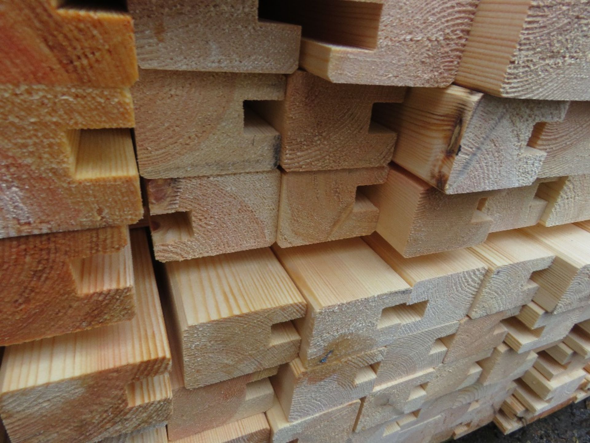 PACK OF UNTREATED PANEL END TIMBERS 70MM X 50MM X 1.6M LENGTH APPROX. - Image 3 of 3