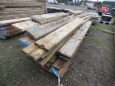 2 NO. BUNDLES OF MIXED LENGTH SCAFFOLD BOARDS, 4-11FT LENGTH. SOURCED FROM COMPANY LIQUIDATION.