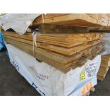 PACK OF UNTREATED SHIPLAP TIMBER CLADDING BOARDS. 2.40M LENGTH X 100MM WIDTH APPROX.