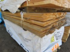 PACK OF UNTREATED SHIPLAP TIMBER CLADDING BOARDS. 2.40M LENGTH X 100MM WIDTH APPROX.