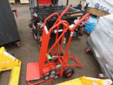 2 X RED SACKBARROWS.. SOURCED FROM LARGE CONSTRUCTION COMPANY LIQUIDATION.