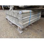 PALLET CONTAINING 45NO BULL NOSE CONCRETE EDGING KERBS. 2" X 6" X 36" APPROX.