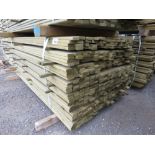 LARGE PACK OF TREATED VENETIAN PALE FENCE CLADDING SLATS: 1.83M LENGTH X 45MM X 18MM APPROX.