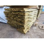 LARGE PACK OF TREATED VENETIAN PALE FENCE CLADDING SLATS: 1.83M LENGTH X 45MM X 18MM APPROX.