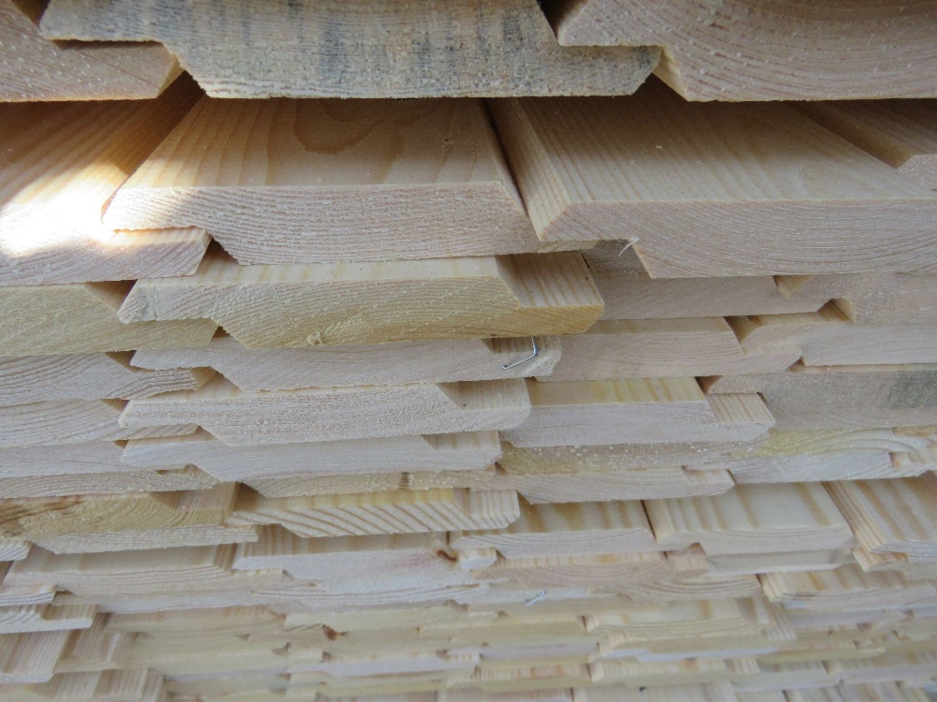 LARGE PACK OF UNTREATED SHIPLAP TIMBER CLADDING BOARDS. 1.83M LENGTH X 100MM WIDTH APPROX. - Image 3 of 3