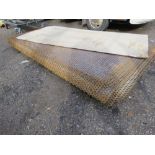 PACK OF APPROX 27 NO. DIAMOND MESH METAL PANNELS, 1.24M X 2.44M APPROX. THIS LOT IS SOLD UNDER T