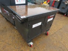 ARMORGARD MOBILE TUFFBENCH WORKBENCH . HAS KEYS. SOURCED FROM LARGE CONSTRUCTION COMPANY LIQUIDATION