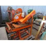 REDBAND 110 VOLT SLAB CUTTING SAWBENCH.