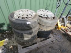 2 X SETS OF VOLKSWAGEN GOLF AND POLO WHEELS, GOLF15" AND POLO 14". THIS LOT IS SOLD UNDER THE AUC