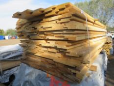 PACK OF PRESSURE UNTREATED INTERLOCKING CLADDING TIMBER BOARDS. 1.83M LENGTH 30MM X 145MM WIDTH APP