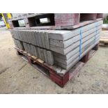PALLET CONTAINING 48NO CHAMFERRED EDGE CONCRETE EDGING KERBS. 2" X 6" X 36" APPROX.