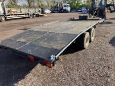HEAVY DUTY TWIN AXLED PLANT TRAILER 16FT X 7FT6" BED