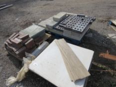 3 X PALLETS OF BLOCKS, SLABS, BRICKS AND A ROLL OF NETTING. DIRECT FROM LOCAL LANDSCAPE COMPANY WHO