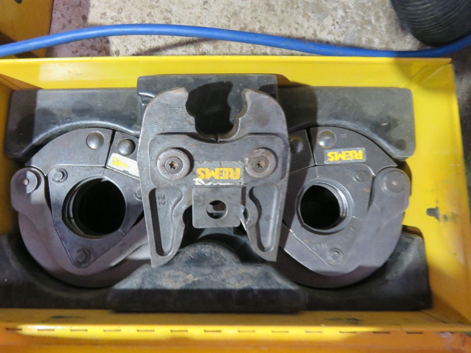 BOX CONTAINING 3NO REMS POWER CRIMPING PRESS HEADS AS SHOWN. - Image 2 of 2