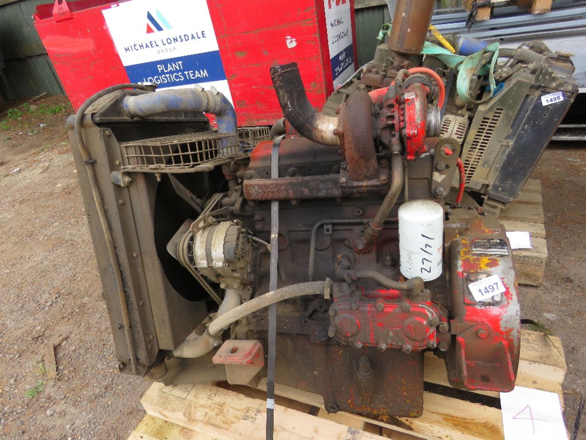 IVECO/FIAT WATER COOLED ENGINE TYPE 8041S125. RUNNING WHEN REMOVED AS PART OF LOW EMMISSION PILING