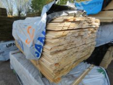 PACK OF UNTREATED SHIPLAP TIMBER CLADDING BOARDS @ 1.73M LENGTH APPROX.