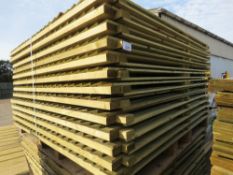 26NO FEATHER EDGE CLAD FENCING PANELS, PRESSURE TREATED, 1.8M X 1.83M APPROX.