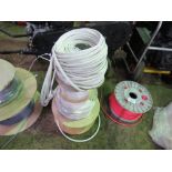 4X ROLLS OF WHITE WIRE SOURCED FROM LARGE CONSTRUCTION COMPANY LIQUIDATION.