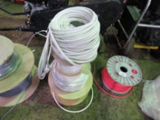 4X ROLLS OF WHITE WIRE SOURCED FROM LARGE CONSTRUCTION COMPANY LIQUIDATION.