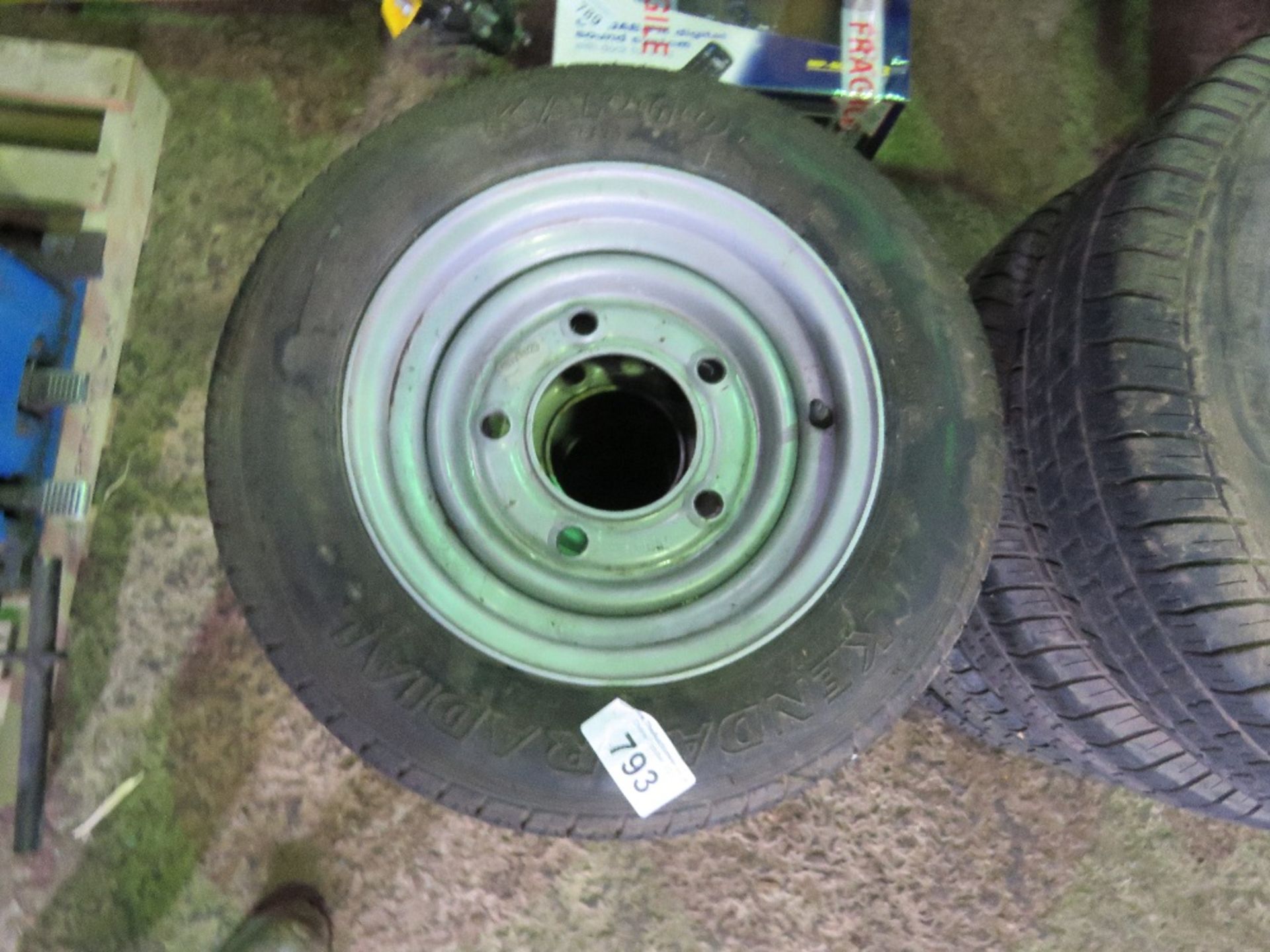 4X 12 INCH 5 STUD TRAILER WHEELS AND TYRES - Image 2 of 2