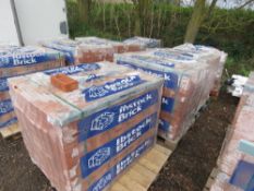 4NO PACKS OF IBSTOCK RED BRICKS, UNUSED, 500NO APPROX IN EACH PACK. THIS LOT IS SOLD UNDER THE A