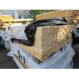 PACK OF UNTREATED HIT AND MISS FENCE CLADDING TIMBER BOARDS. 1.74M LENGTH X 100MM WIDTH APPROX.