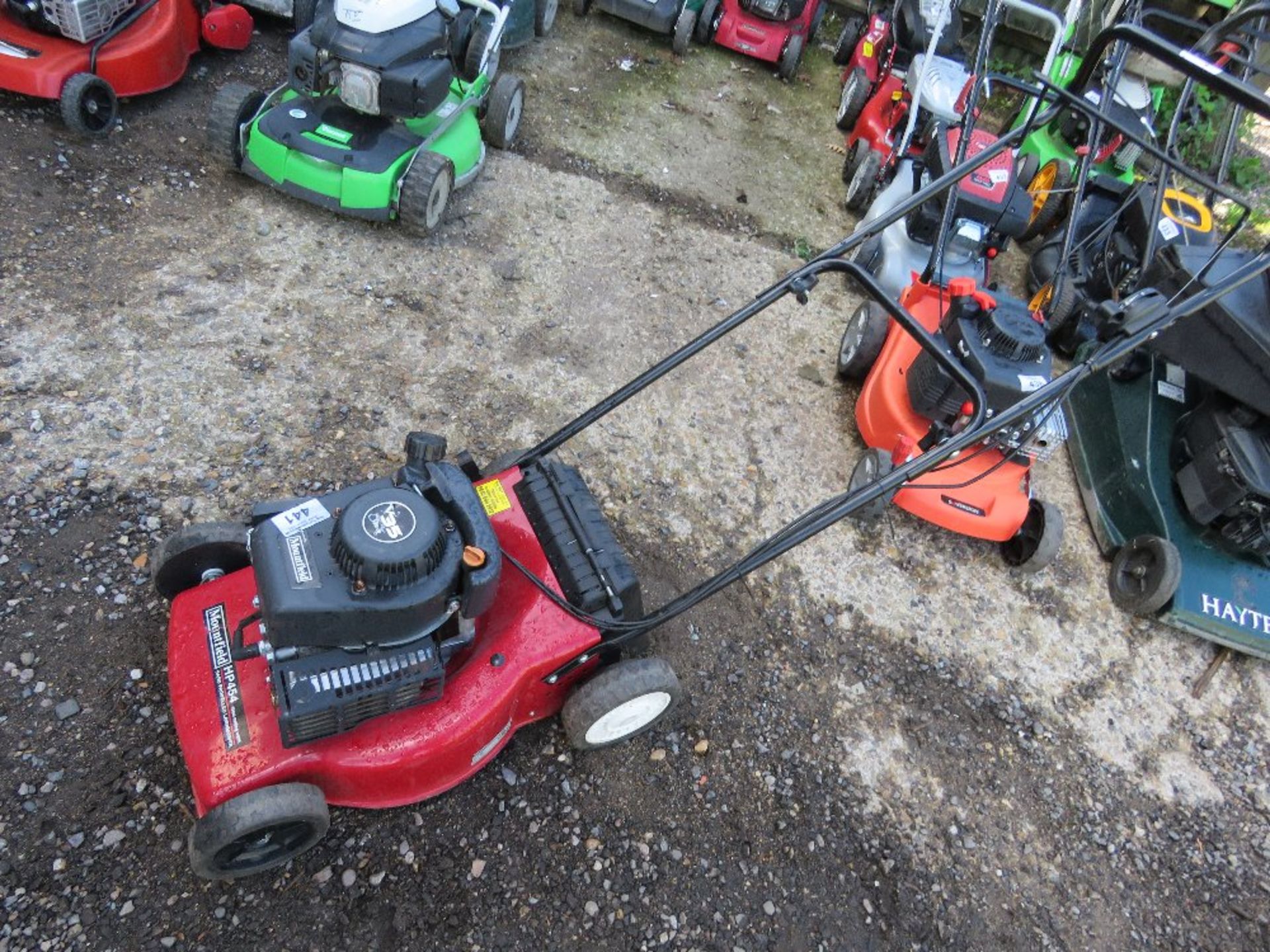 MOUNTFIELD PETROL ENGINED ROTARY LAWNMOWER. NO COLLECTOR. THIS LOT IS SOLD UNDER THE AUCTIONEER - Image 2 of 4