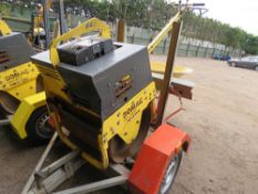BOMAG BW71E-2 SINGLE DRUM ROLLER ON A TRAILER YEAR 2017 BUILD. SN: 101620291365. SOURCED FROM LARGE