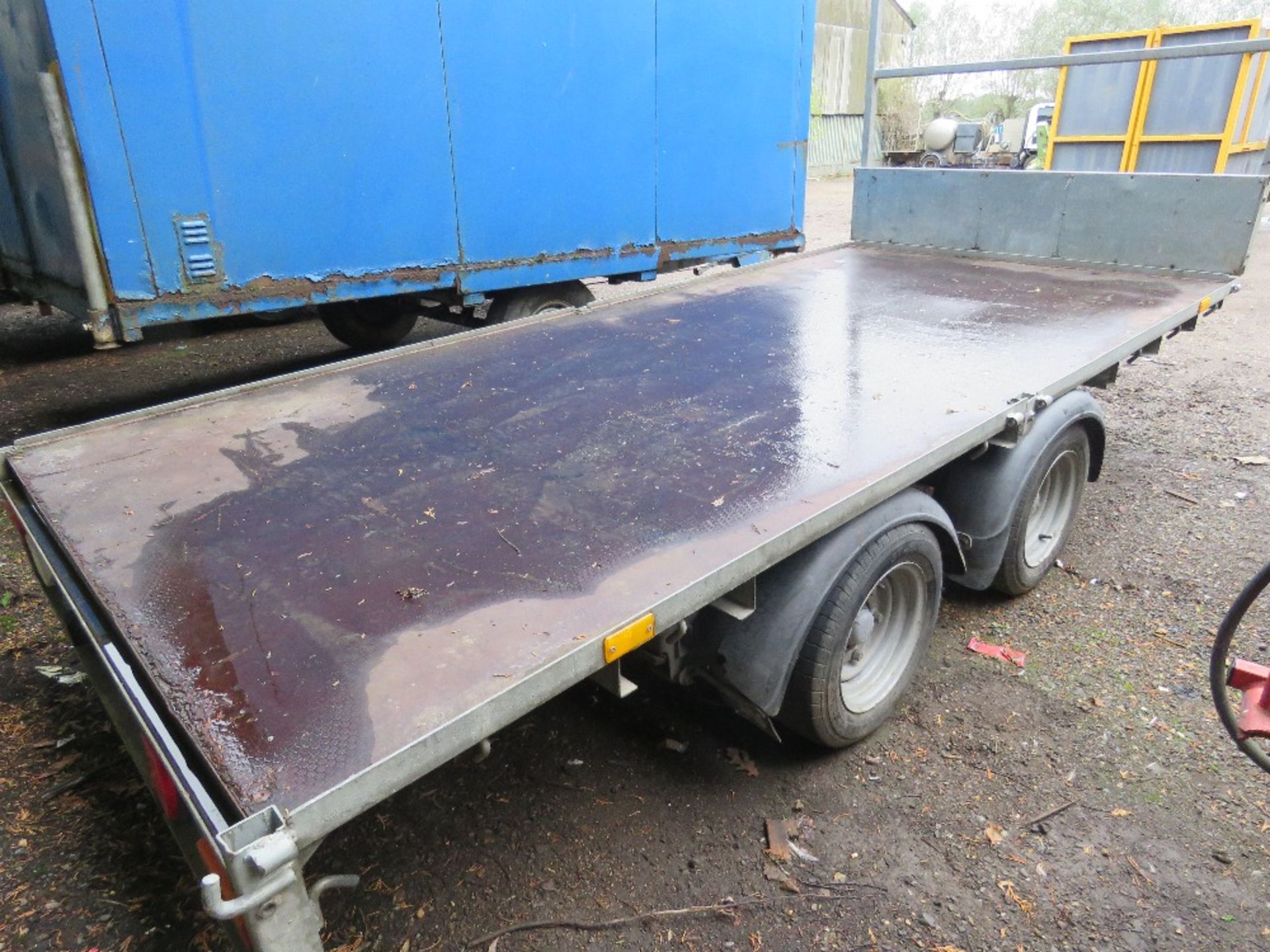 IFOR WILLIAMS TWIN AXLED PLANT TRAILER 12FTX5FT YEAR 2016 BUILD, 3500KG RATED, SN: SCKD00000G5124949 - Image 4 of 5