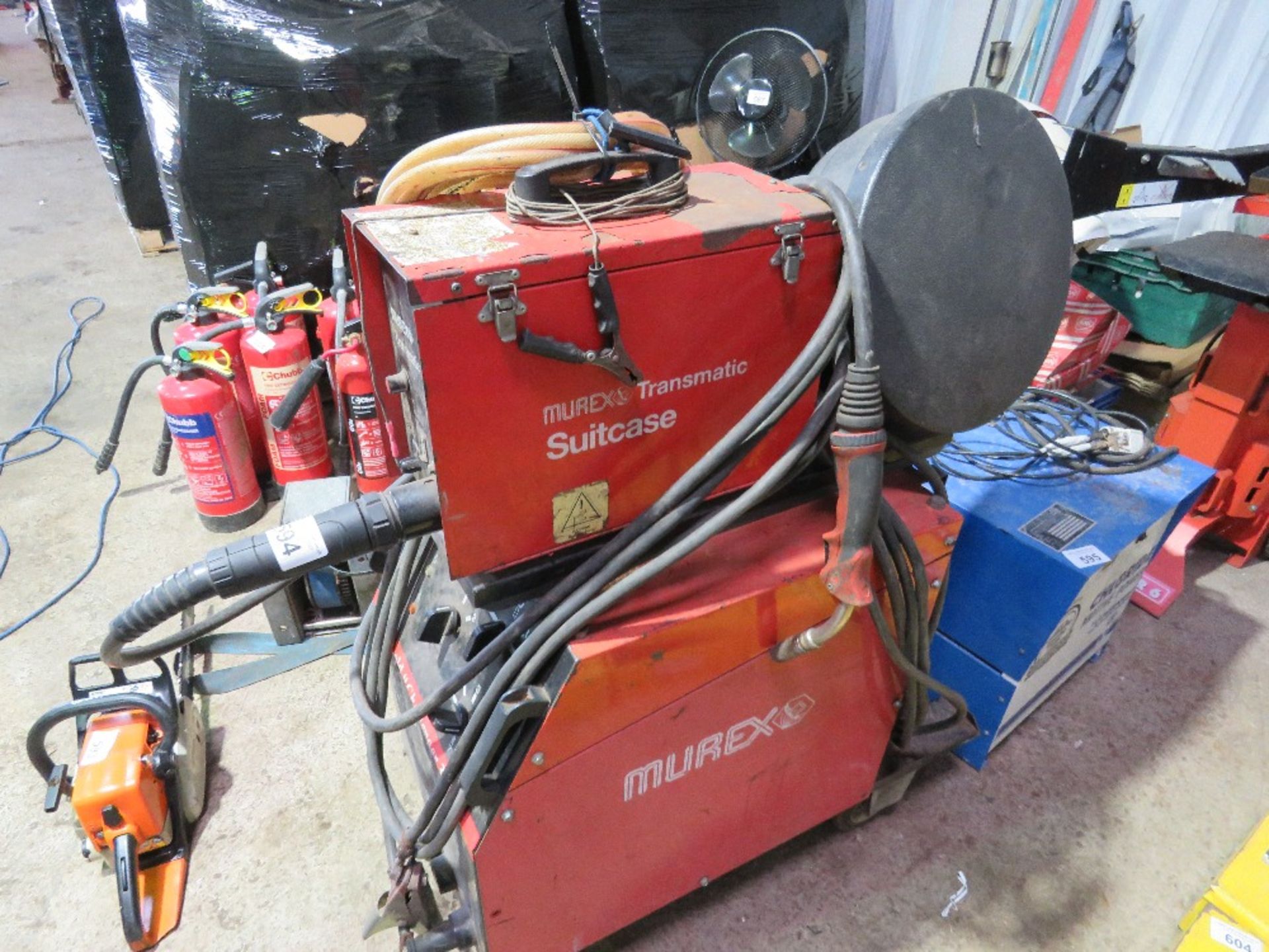 MUREX CHALLENGER 301T MIG WELDER WITH WIRE FEED UNIT, 240VOLT POWERED. THIS LOT IS SOLD UNDER THE