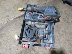 2 X BOSCH 110VOLT BREAKER DRILLS. THIS LOT IS SOLD UNDER THE AUCTIONEERS MARGIN SCHEME, THEREFORE