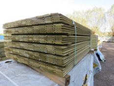 SMALL PACK OF PRESSURE TREATED SHIPLAP FENCE CLADDING TIMBER BOARDS. 1.42M LENGTH X 100MM WIDTH APPR