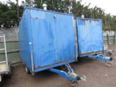 TOWED SINGLE AXLE WELFARE TRAILER WITH TOILET 12FT LENGTH APPROX.