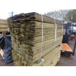 LARGE PACK OF PRESSURE TREATED FEATHER EDGE FENCE CLADDING TIMBER BOARDS. 1.50M LENGTH X 100MM WIDTH