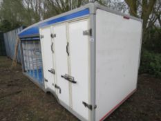 TEMPERATURE CONTROLLED DELIVERY VAN BODY WITH ROLLER SHUTTERS. 13FT LENGTH APPROX.