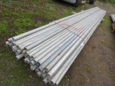 BUNDLE OF SCAFFOLDING TUBES APPROX. 50 NO. IN TOTAL. (48 AT 21FT, 2 AT 18FT APPROX.) SOURCED FROM