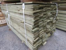 LARGE PACK OF PRESSURE TREATED FEATHER EDGE FENCE CLADDING TIMBER BOARDS. 1.50M LENGTH X 100MM WIDTH